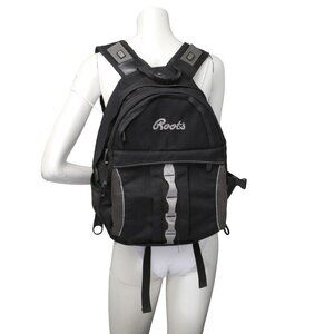 ROOTS Backpack Knapsack Bag Black Grey School Travel Hiking Outdoors Summer